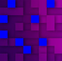Violet and Blue Squares Backdrop with 3D effect