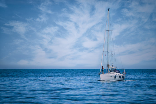 yacht in the sea