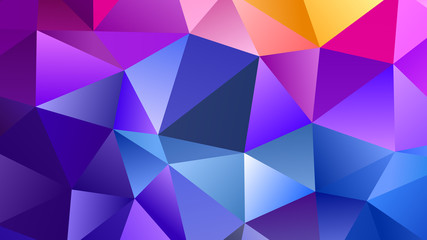 Obraz premium Color Blend Bright Trendy Low Poly Backdrop Design