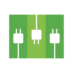 solar panel energy with recycling arrows vector illustration