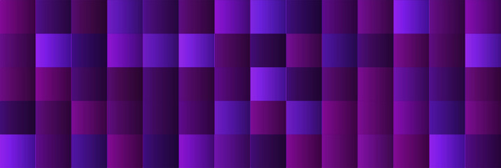 Violet and Blue Squares Geometric BG for Banner