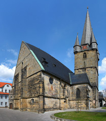 Fototapeta na wymiar Gothic city church in Lichtenfels, Germany