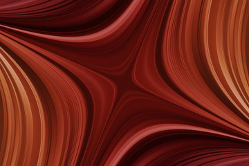 Curved lines in red shades, abstract background with diamond pattern