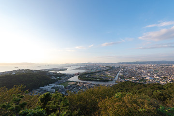 Naklejka premium 和歌山市 高津子山展望台からの眺望