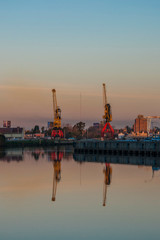 Obraz premium La plata river in La Boca port. Buenos Aires, Argentina