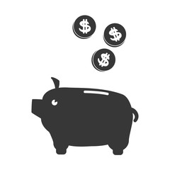 piggy savings isolated icons vector illustration