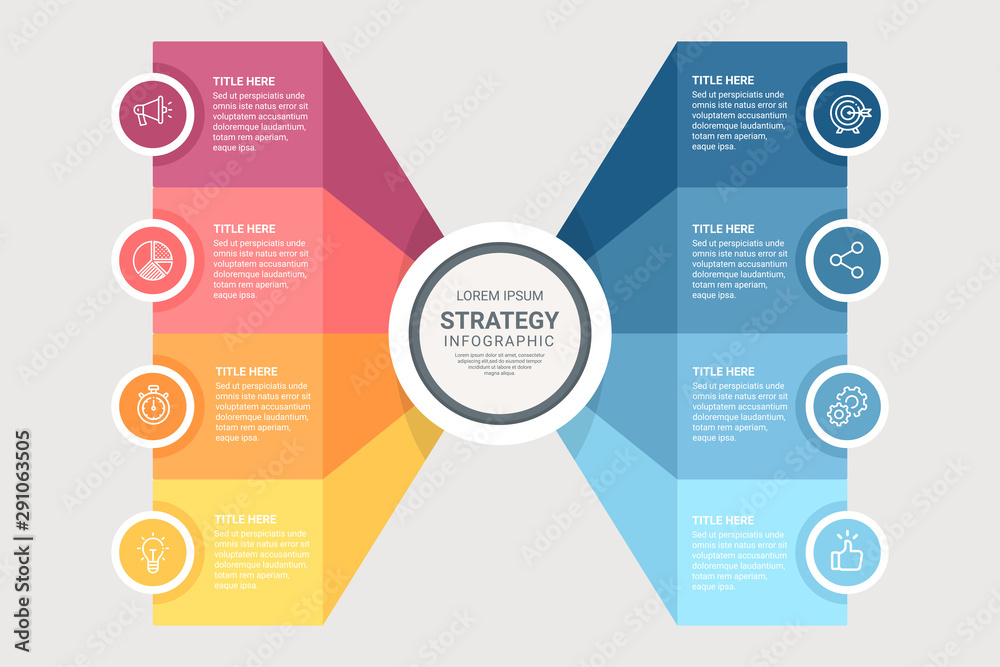 Poster Business data visualization.Steps  Process chart. Abstract elements of graph, diagram with steps, options, parts or processes. Vector business template for presentation Vector Design
