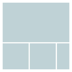 Obraz premium Vector Mood Board & Branding Presentation. Creative Theme Mood Board, Logo Template, Collage Frames with Universal Colour Palette. Picture Display & Montage. - Vector