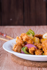 sweet and sour fried pork tenderloin