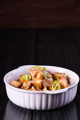 tofu sisig, a well known dish for vegetarians in the Philippines