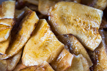 thinly sliced sugar coated banana chips