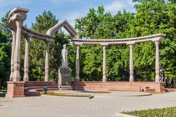 BISHKEK, KYRGYZSTAN - MAY 28, 2017: Kurmanzhan Datka Statue in Bishkek, capital of Kyrgyzstan.