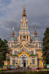 Ascension Cathedral ( Zenkov Cathedral), Russian Orthodox cathedral located in Panfilov Park in Almaty, Kazakhstan