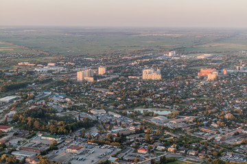 Aerial view of Boryspil town, Ukraine