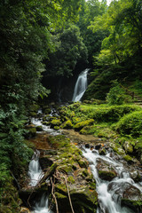 兵庫県 渓谷と滝の風景