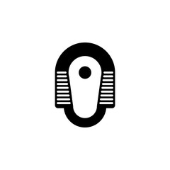 Squat toilet seat icon, asian traditional toilet bathroom style.