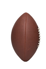 Side view of a pro style American football isolated on white.