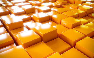 cube texture background yellow