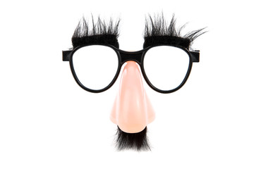 Fake nose and glasses disguise with mustache 