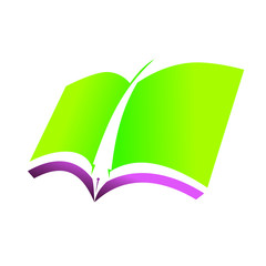 pen logo vector design template, with rocket and pen icon