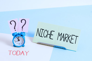 Handwriting text writing Niche Market. Conceptual photo Subset of the market on which specific product is focused