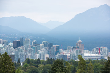 Naklejka premium Vancouver city skyline, British Columbia, Canada