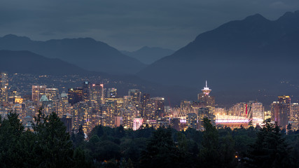 Vancouver city skyline, British Columbia, Canada