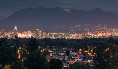 Vancouver city skyline, British Columbia, Canada