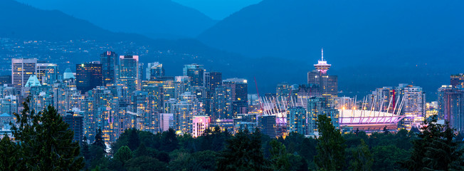 Vancouver city skyline, British Columbia, Canada