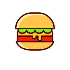 burger logo vector design template
