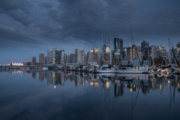 Fototapeta na wymiar Vancouver city skyline, British Columbia, Canada