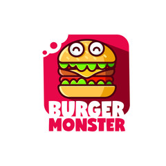 burger logo vector design template