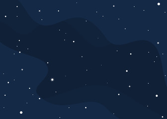 Stars in outer space template background  - Vector illustration