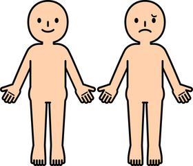 人の体のシンプルな図