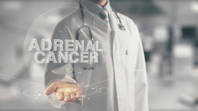 Doctor holding in hand Adrenal Cancer