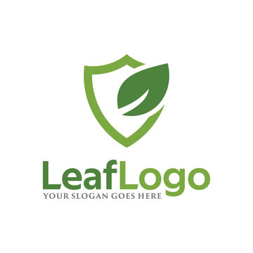 Green leaf icon eco logo vector design minimalist template element. Design Garden, Plant, Nature and Ecology vector logo.