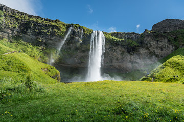 Seljalandsfoss waterfall in Iceland in Summer
