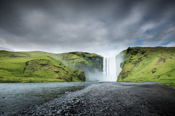 Skogafoss waterfall in Summer, Iceland