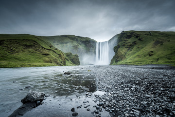 Skogafoss waterfall in Winter, Iceland