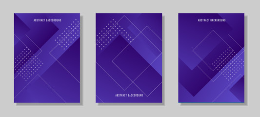 Set of flyer,cover,brochure,poster or banner template design with abstract geometric shape background