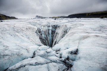 Beautiful glacier landscape in the summer