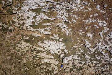 texture and detail of rock and sandy soil aerial view © SHUTTER DIN