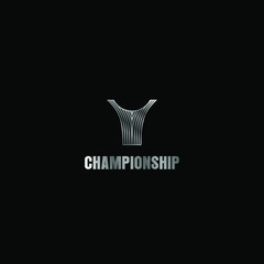 Chsmpionship trophy logo design - basketball sport ball