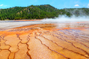 Grand Prismatic Spring in Yellowstone National Park, Wyoming, USA