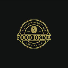 Food drink restaurant cafe logo design