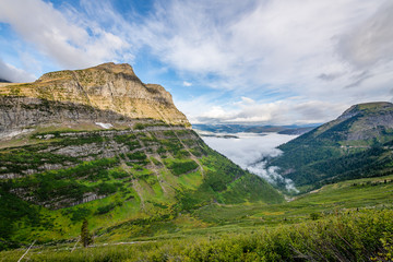 Obraz premium Highline Trail, Glacier National Park, Montana