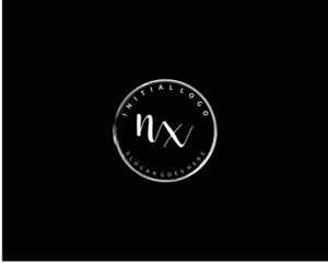 Fototapeta premium NX Initial handwriting logo vector 