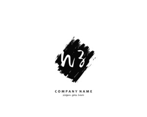 Fototapeta premium NZ Initial handwriting logo vector 