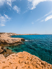 coast of mediterranean sea in Cyprus