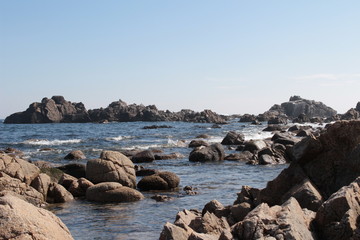 rocks and the sea in Algarrobo Chili